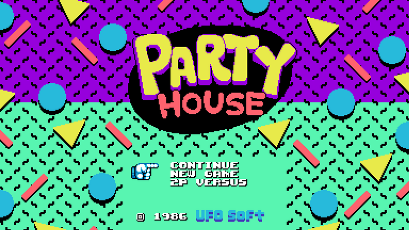 Party House title screen